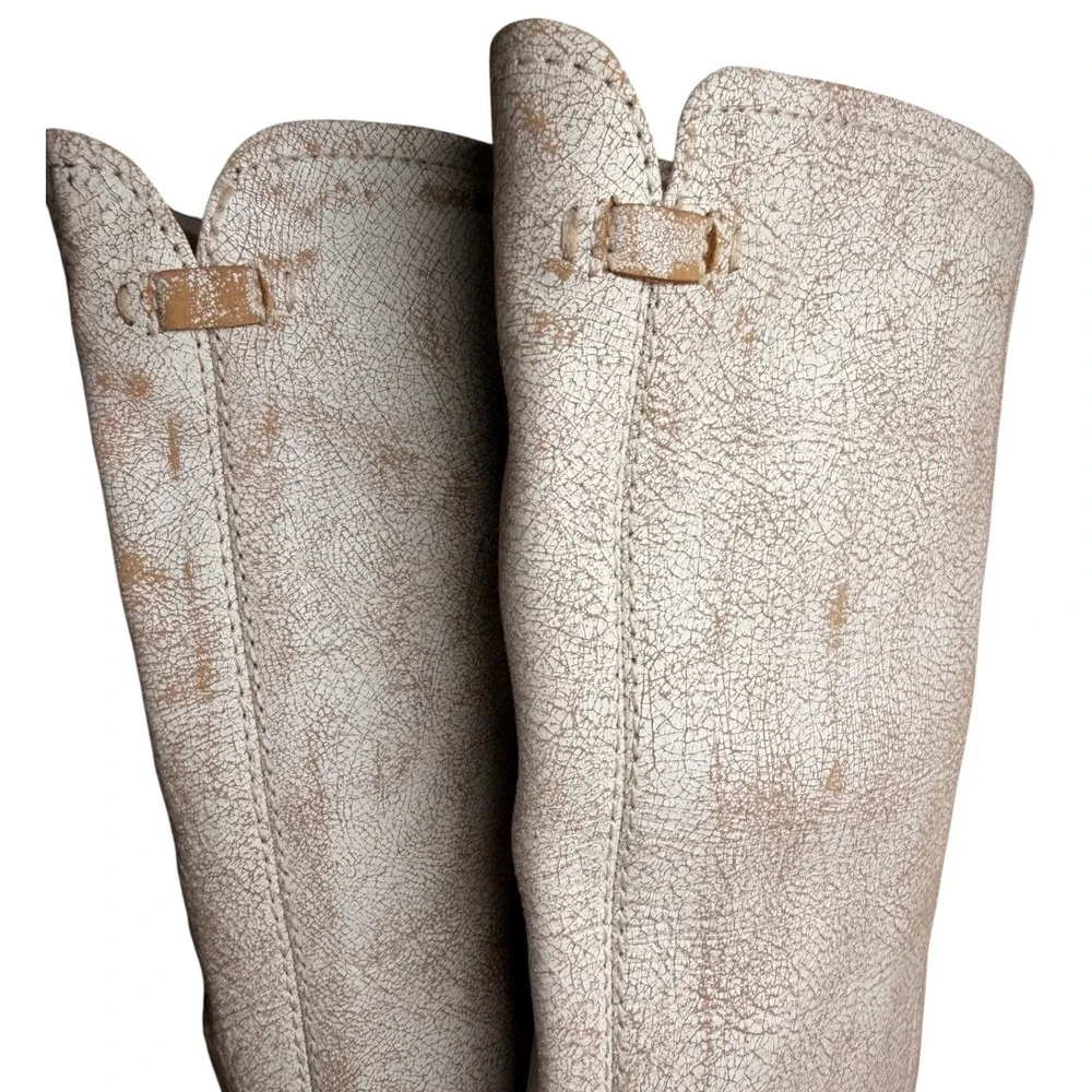 Diba True Week Day Distressed Leather Over Knee Boots 9.5